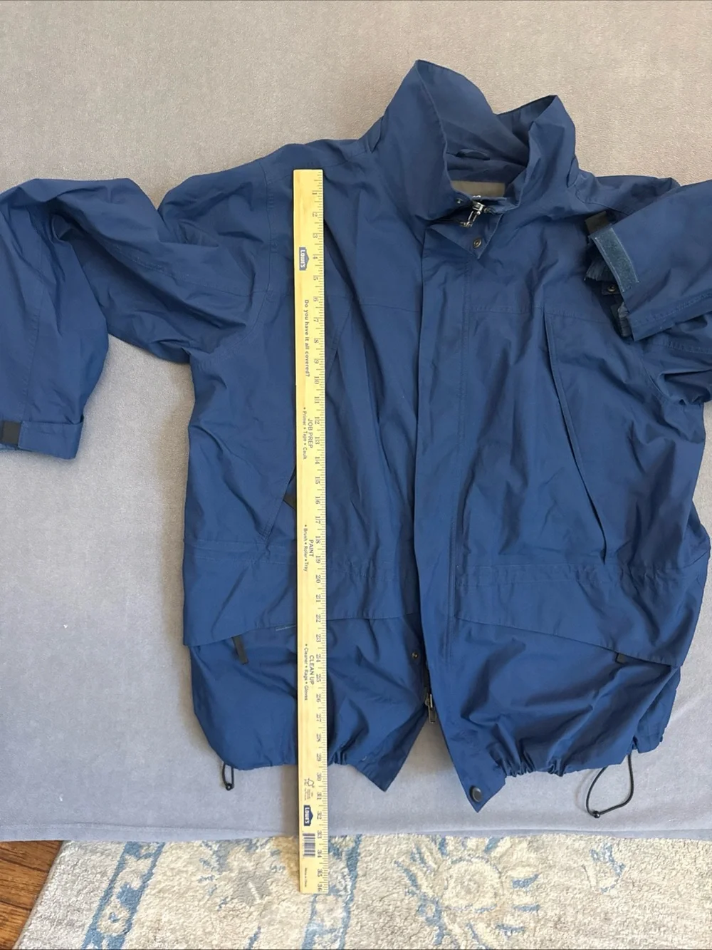 Eddie Bauer Men's Gore-Tex Wind-Resistant Raincoat Size XXL Blue
